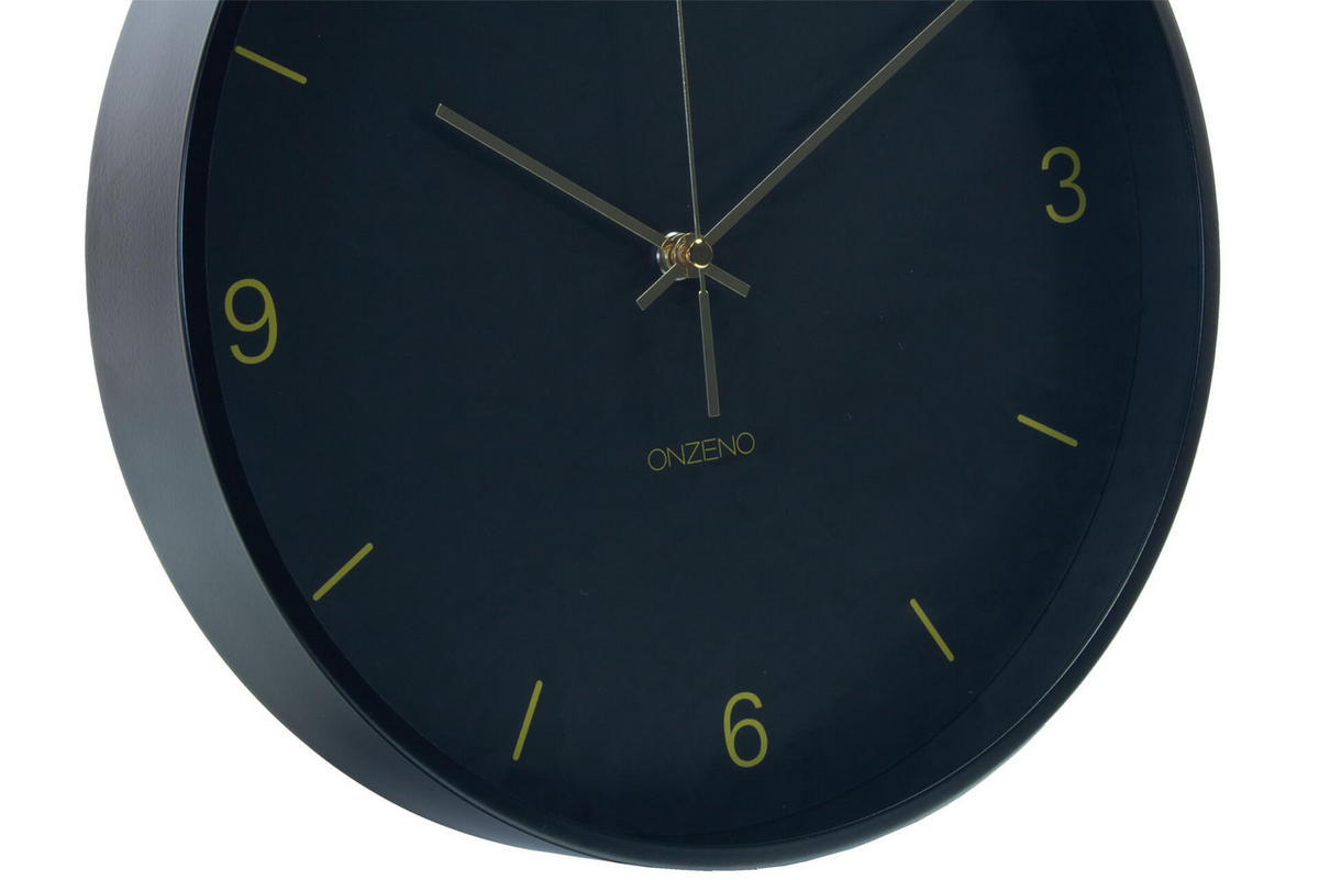 WANDUHR Design Blau 30/30 cm - Blau, Glas (0.9/30/5cm) - ONZENO