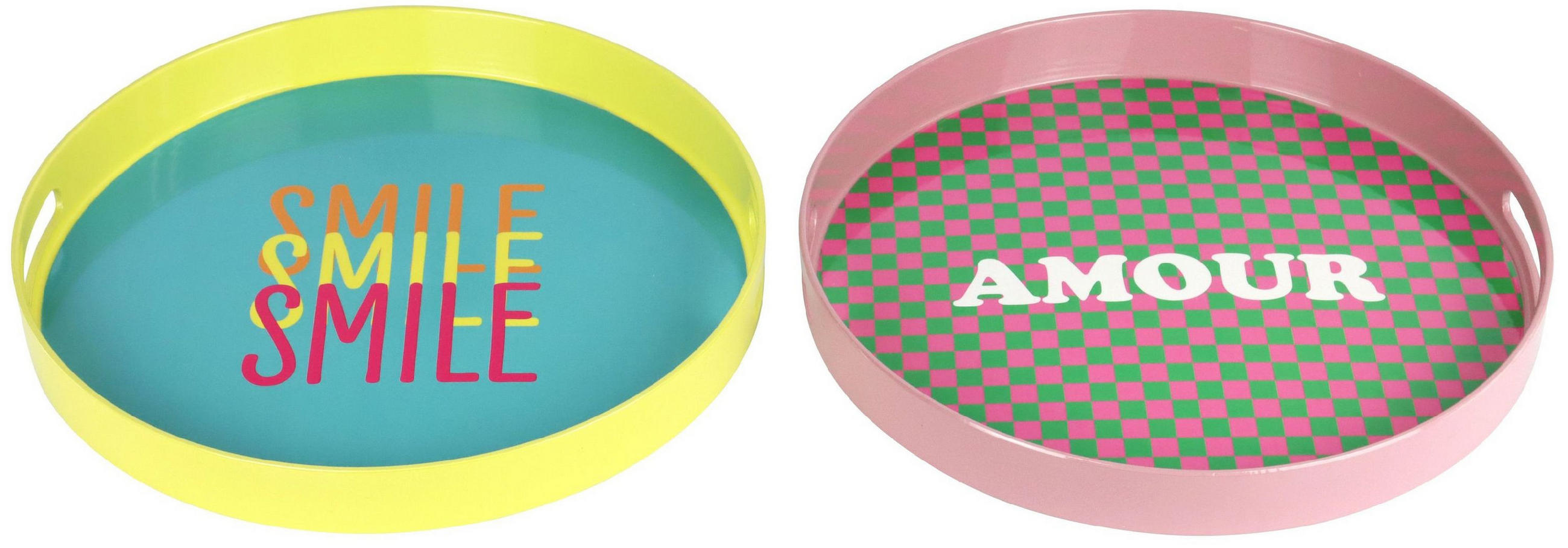 TABLETTS Message bunt 2er-Set - Multicolor, Kunststoff (4cm) - FURNARO