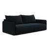 3-SITZER SOFA mit Schlaffunktion Samt Stoff Blau - Blau/Schwarz, Kunststoff/Textil (216/86/105cm) - Makamii