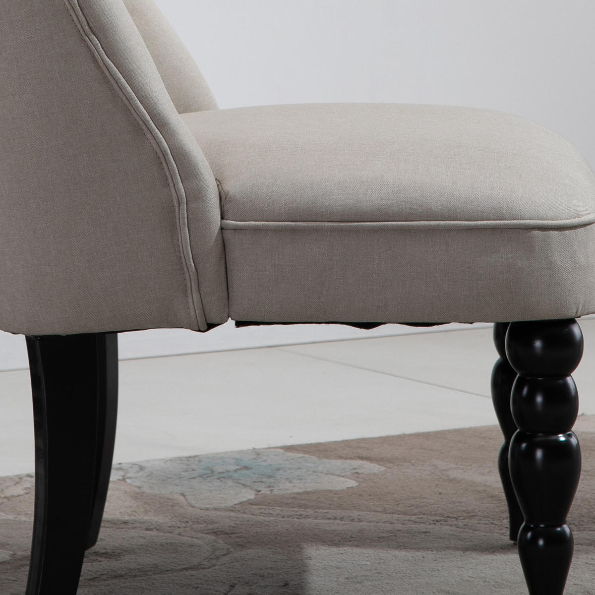 RELAXSESSEL, Ruhesessel, Beige+Schwarz - Beige, Textil (67/78/67cm) - HOMCOM
