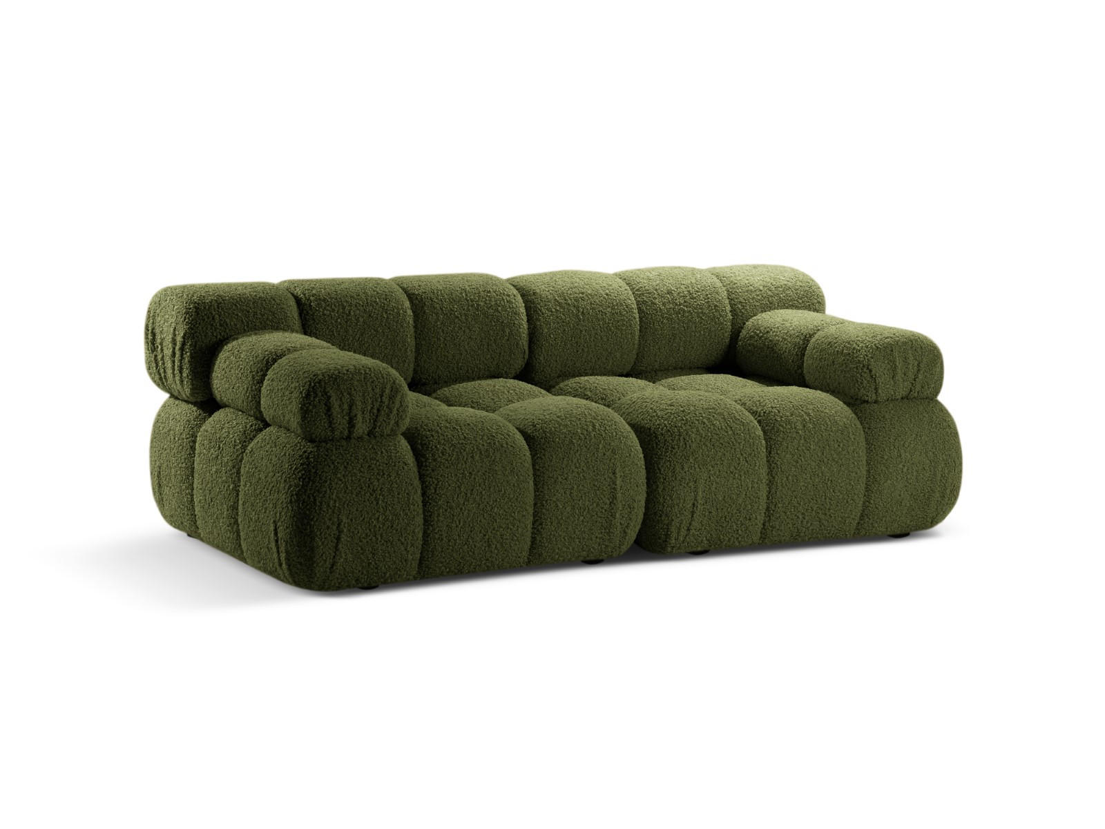 SOFA modular Bellis aus Boucle grün 2 Sitzplätze - Grün, Textil (94/70/188cm) - Micadoni