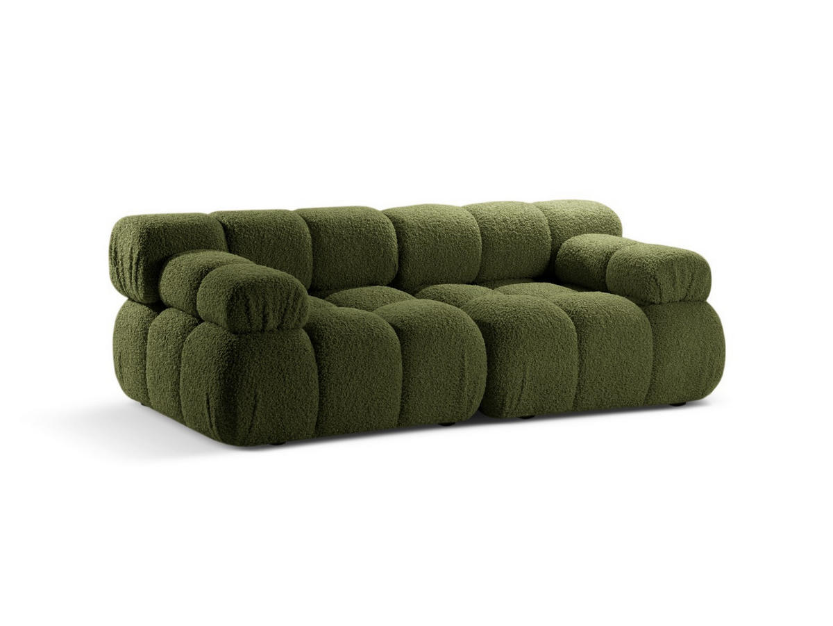 SOFA modular Bellis aus Boucle grün 2 Sitzplätze - Grün, Textil (94/70/188cm) - Micadoni