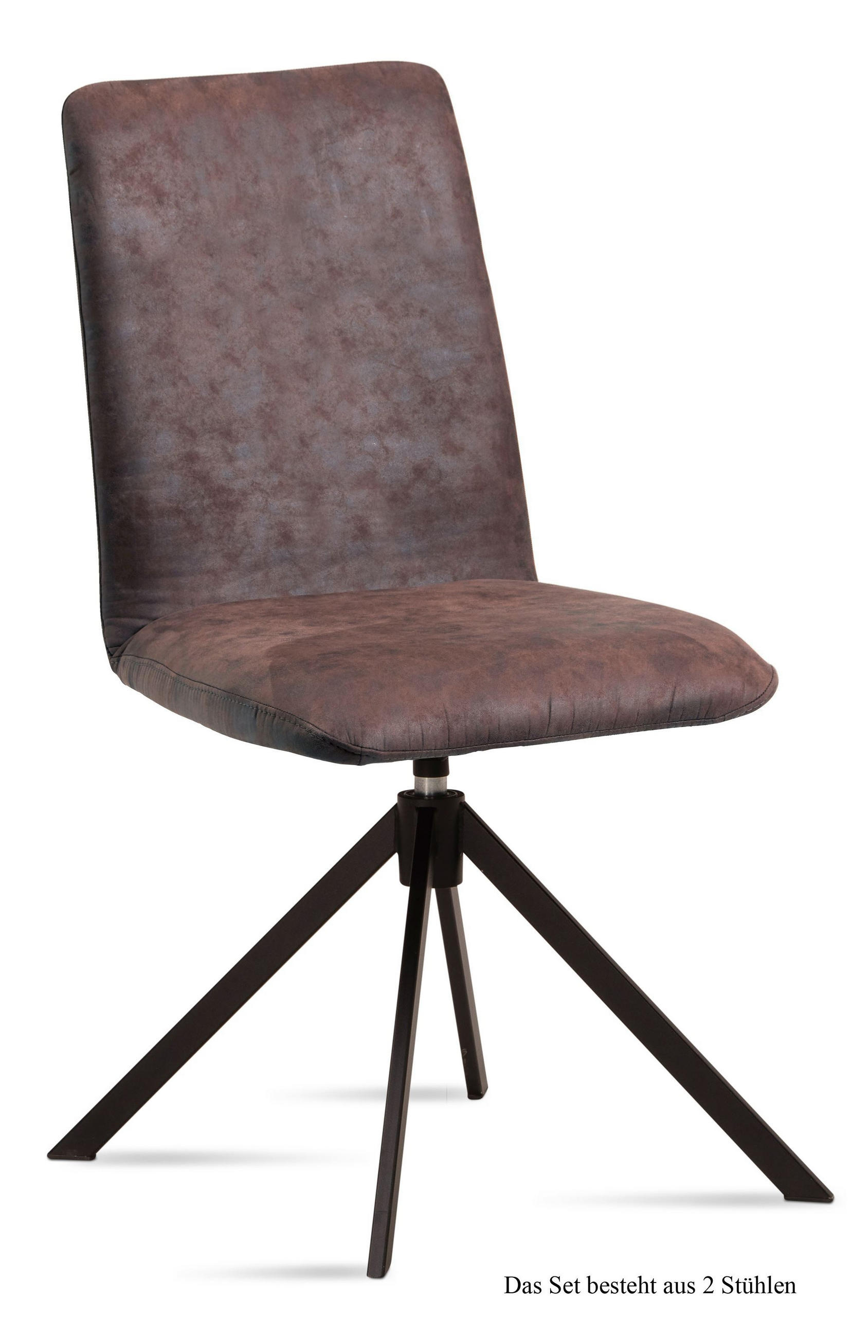 ESSZIMMERSTUHL drehbar (2er-Set) Deanne 47x92x60 Schwarz/Braun - Schwarz/Braun, Kunststoff (60/92/47cm) - 58aufmkessel