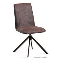 ESSZIMMERSTUHL drehbar (2er-Set) Deanne 47x92x60 Schwarz/Braun - Schwarz/Braun, Kunststoff (60/92/47cm) - 58aufmkessel