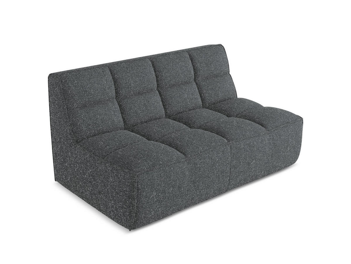 2-SITZER-SOFA Strukturstoff Stoff Grau - Schwarz/Graphitfarben, Kunststoff/Textil (160/75/93cm) - Makamii