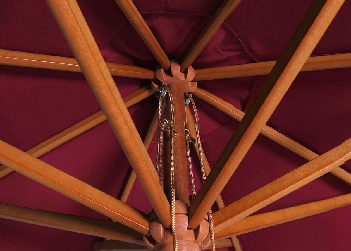 SONNENSCHIRM C57B Bordeaux - Bordeaux, Holz (300/300cm) - MCW