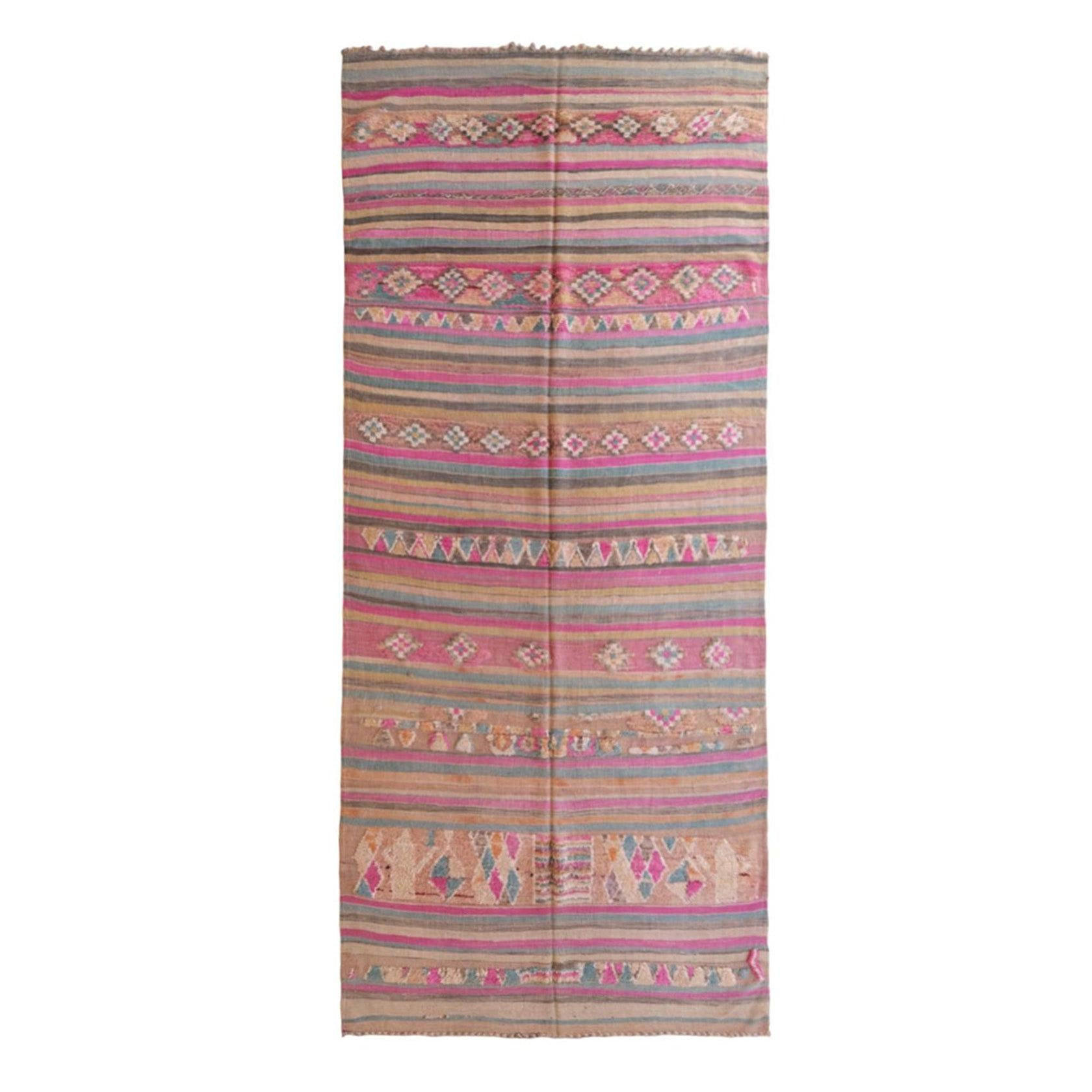 BERBERTEPPICH aus reiner Wolle 155x 363 cm - Pink, Naturmaterialien (155/363cm) - AFK Living