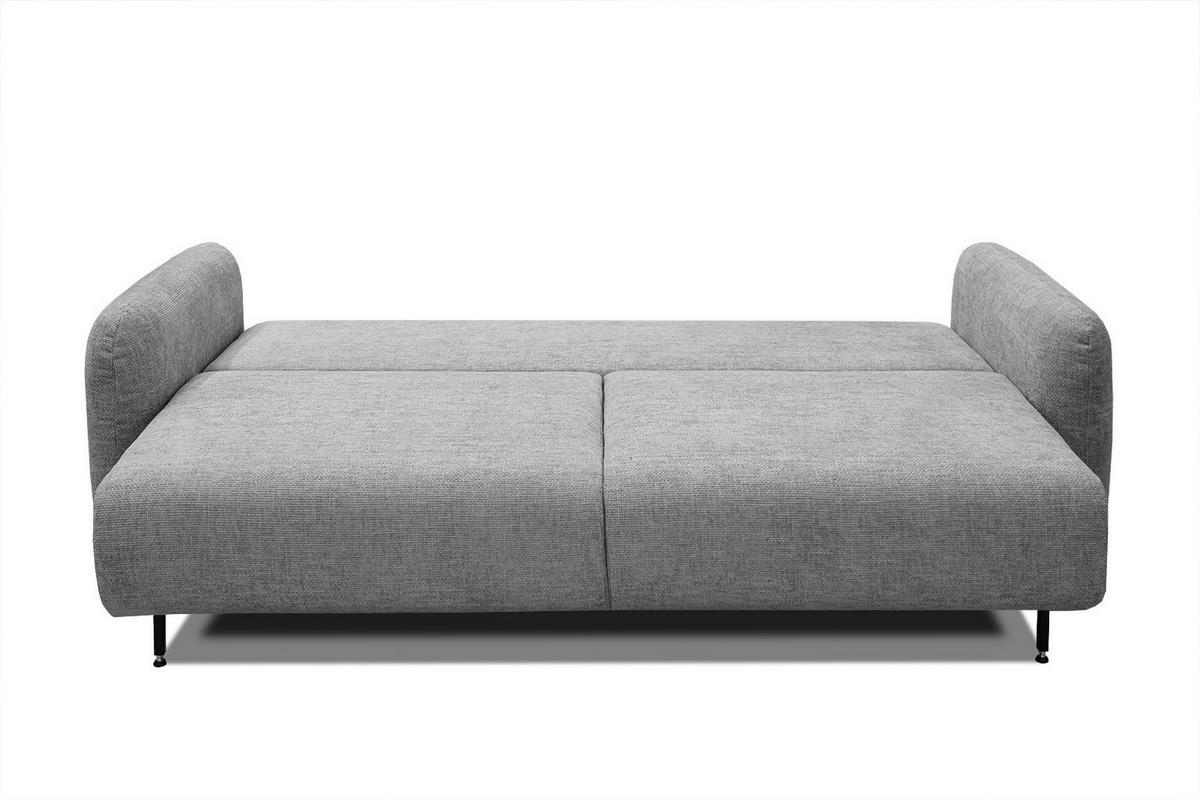 SOFA DRAKE 3-Sitzer mit Schlaffunktion, grau - Braun/Grau, Holz/Textil (232/90/107cm) - Courtois Laville