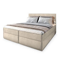 POSTEL BOXSPRING PELLIO 140x200 cm, s matrací a úložným prostorem, krémová - krémová, kompozitní dřevo/textil (140/200cm) - MASSENO