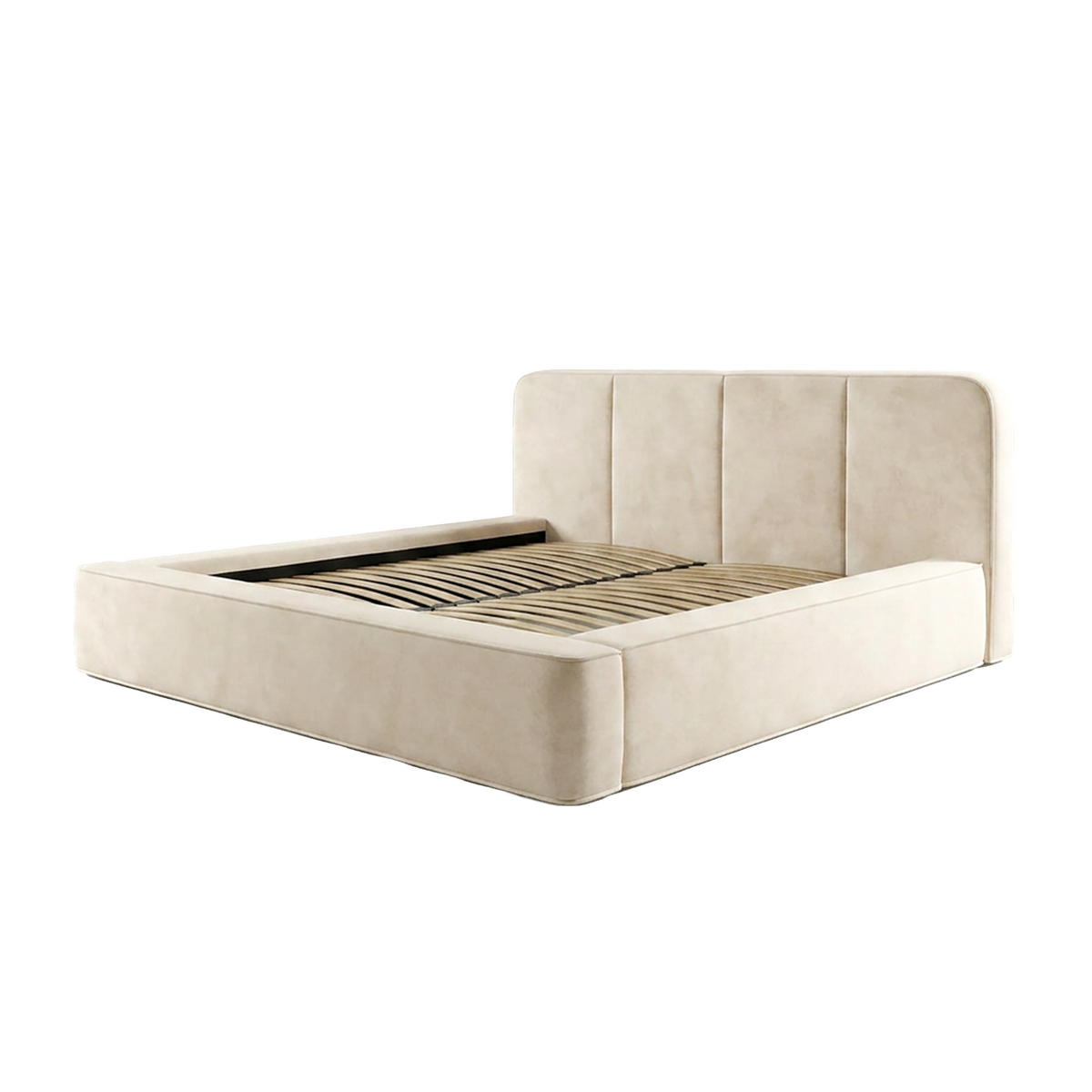 POLSTERBETT RANDELA 200x200 cm, Weiß - Weiß, Textil (200/200cm) - Fedve