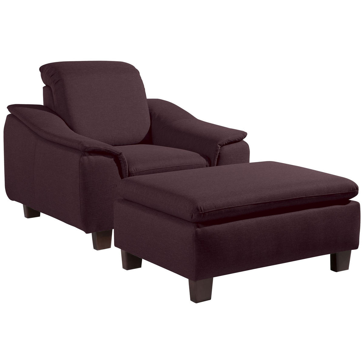 POLSTERSESSEL Kaylil Flachgewebe burgund - Bordeaux, Kunststoff (87/82/100cm) - 58aufmkessel