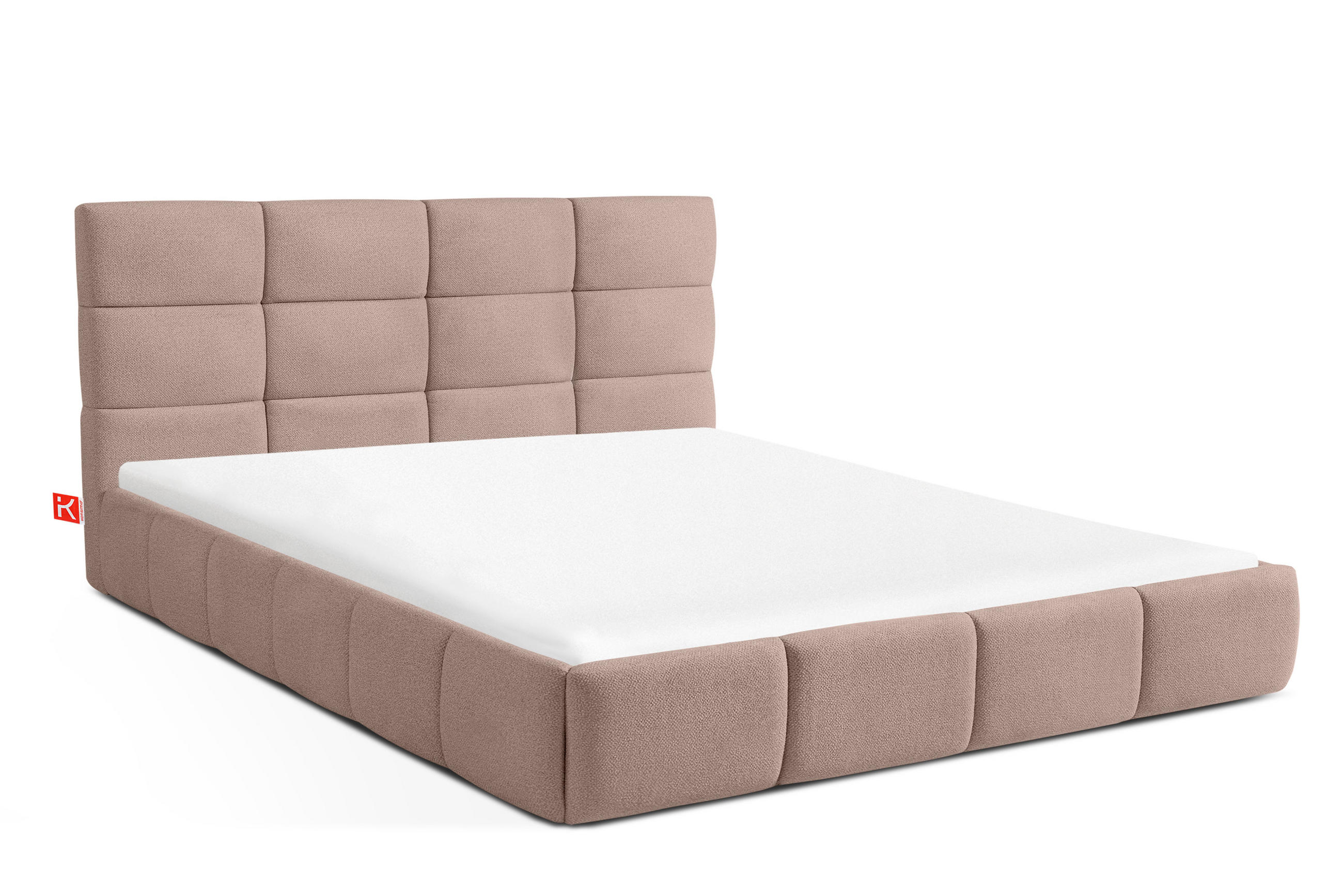 POLSTERBETT ALTOS Bouclé, rosa - Rosa, Holz/Holzwerkstoff (160/200cm) - KONSIMO®