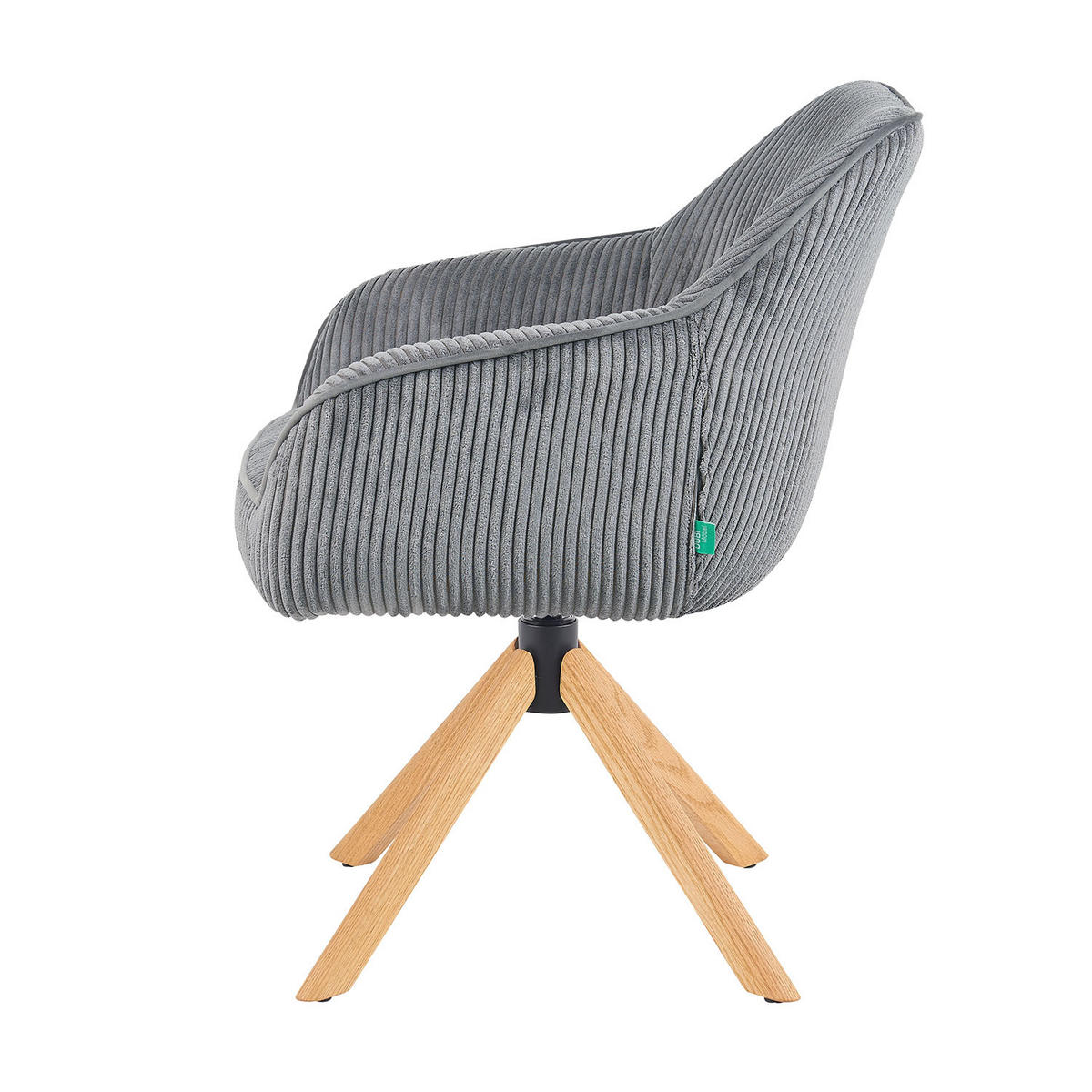 ARMLEHNSTUHL Mika-Luis 2er-Set - Honigeiche/Grau, Eichenholz/Holz (60/82/61cm) - DUBI Möbel