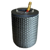 BEISTELLTISCH MIT ACRYL-KÜHLER London Anthrazit-Schwarz 50 cm - Anthrazit, Kunststoff (34/34/50cm) - COOTAB Cooler Table