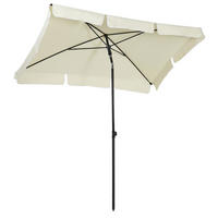SONNENSCHIRM aus Aluminium 198x130x245 cm in Beige mit verstellbarer Neigung - Beige, Metall (130/198cm) - Modfu