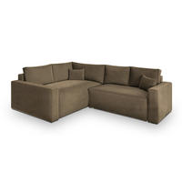 ROHOVÁ SEDAČKA ERONIS béžová - šedá/béžová, dřevo/textil (265/194cm) - MASSENO