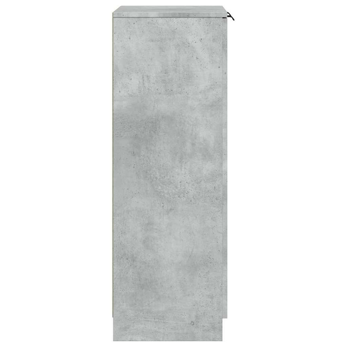SCHUHSCHRANK Betongrau 59/35/100,5 Cm Holzwerkstoff - Grau, Holzwerkstoff (35/100.5/59cm) - vidaXL