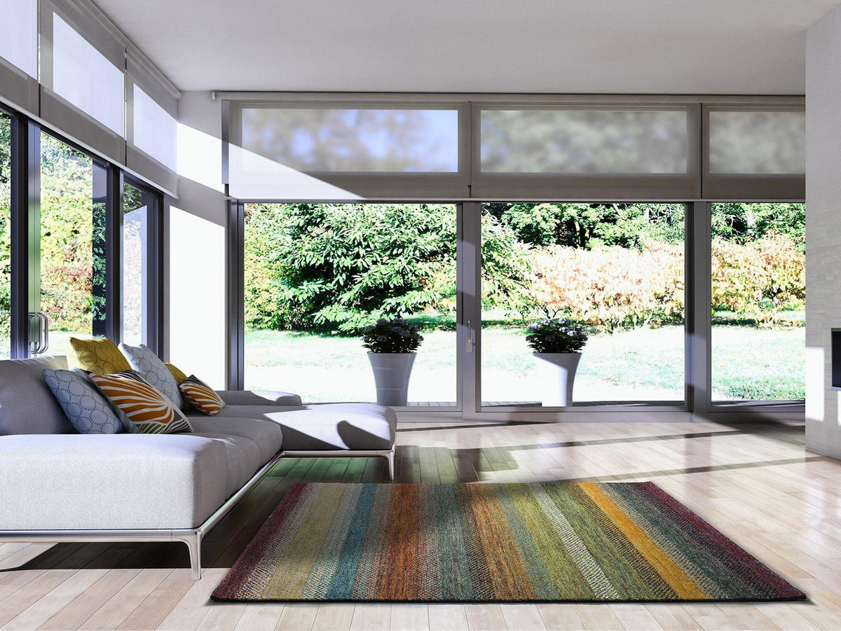 WEBTEPPICH Mehrfarbig Gio 60/120 cm - Multicolor, Naturmaterialien/Textil (60/120cm) - Atticgo