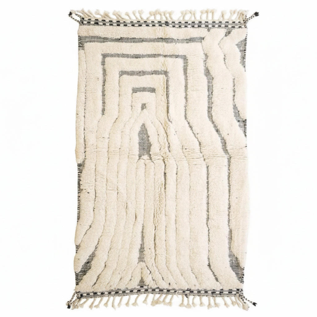 BERBERTEPPICH aus reiner Wolle 144x 255 cm - Beige, Naturmaterialien (144/255cm) - AFK Living