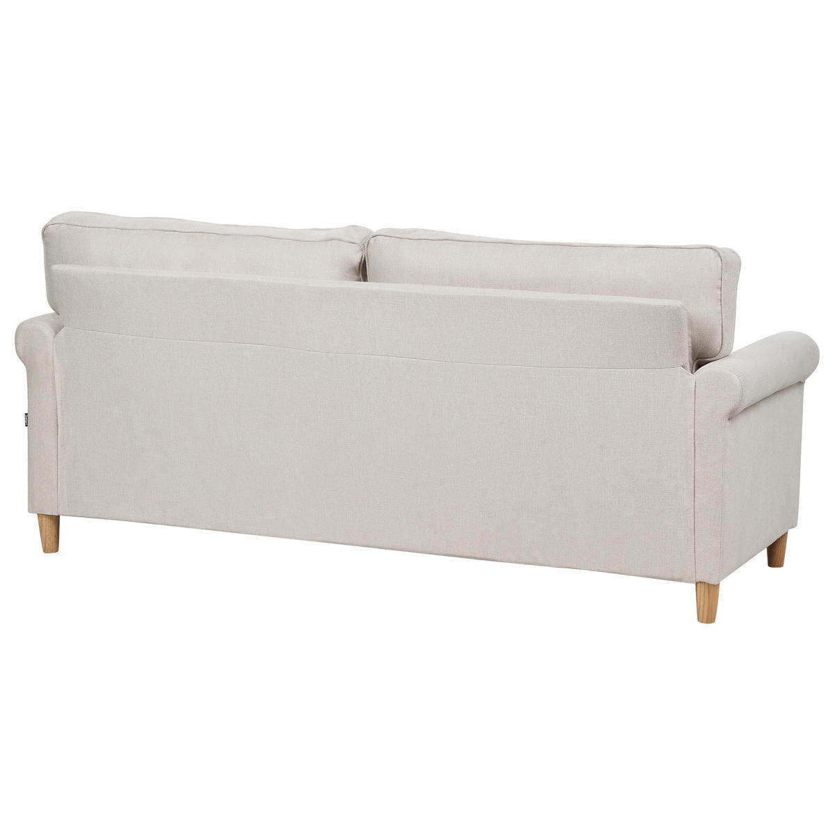 3-SITZER-SOFA Stoff helles Beige Ronneby - Hellbraun/Beige, Textil (190/88/78cm) - Beliani