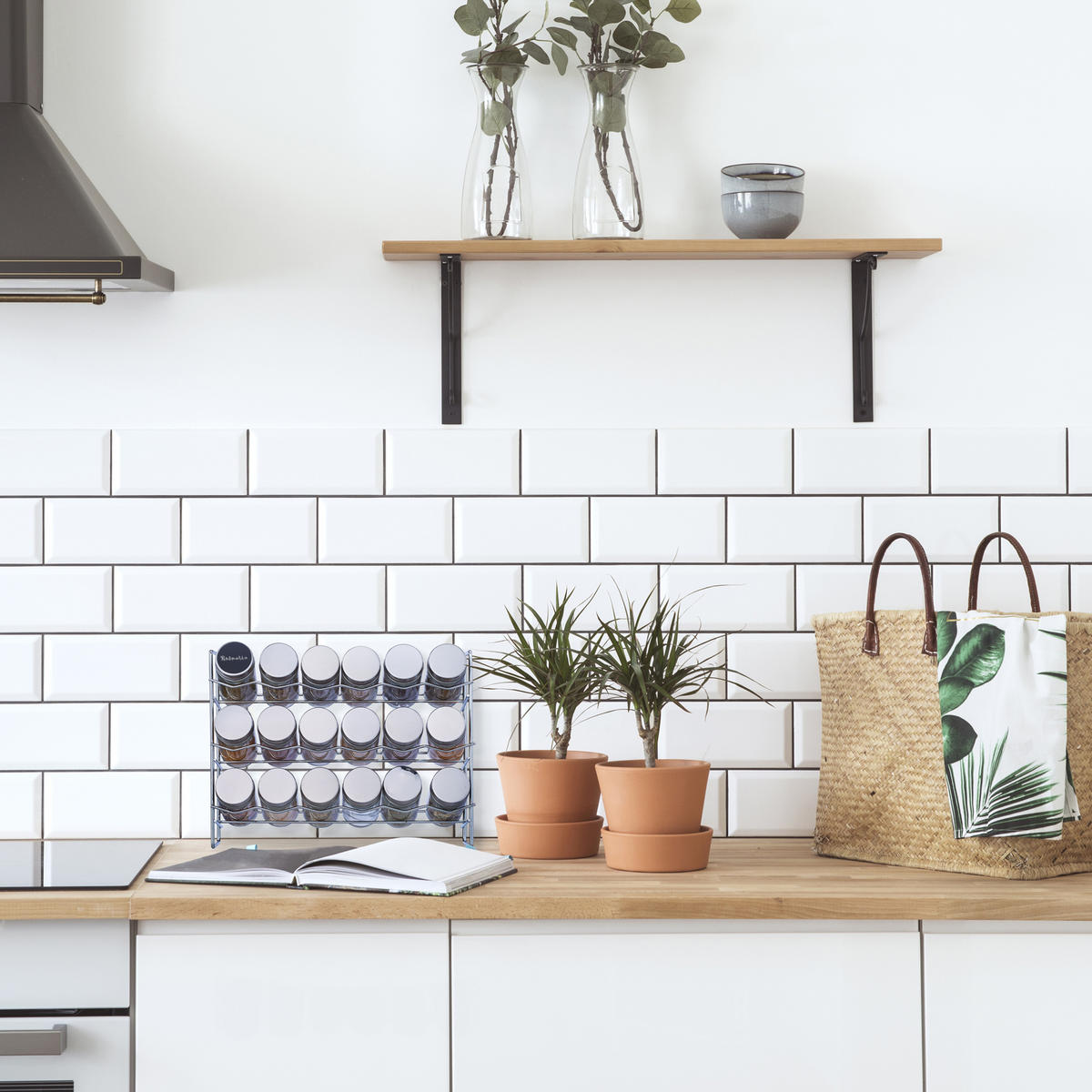 GEWÜRZREGAL - Multicolor, Glas/Metall (29/22/9.5cm) - Relaxdays