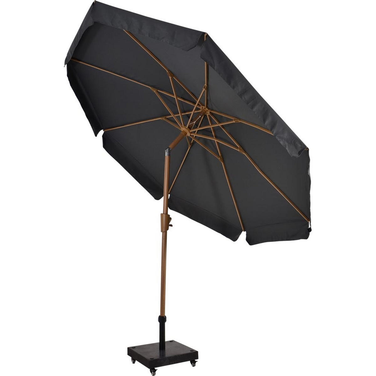 SONNENSCHIRM ZUM AUFKLAPPEN Libra - Grau - 300/300/ cm - Grau, Textil (300/300cm) - Lesli Living