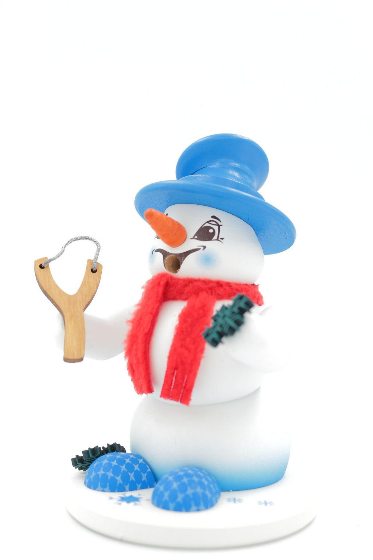 RAUCHFIGUR Scheemann Weiß Flockenwerfer 13 cm - Multicolor, Holz (10/13/0.1cm)