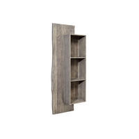 WANDREGAL Akazie grau lackiert PURE ACACIA #411 - Grau, Holz (50/147/22cm) - Massivmoebel24