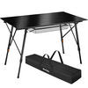CAMPINGTISCH Bastian,120 x 70,5 x 58 – 79 cm,schwarz - Schwarz, Metall (120/70.5/79cm) - tectake