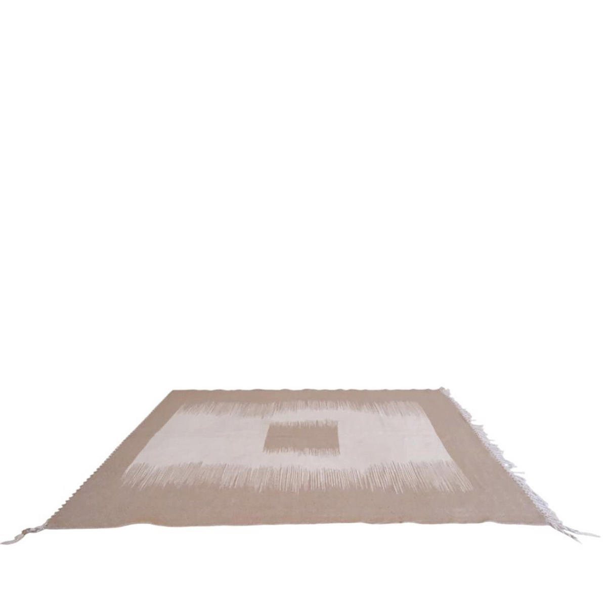 BERBERTEPPICH Kelim Marokko Wolle 140x 200 cm - Beige, Naturmaterialien (140/200cm) - AFK Living