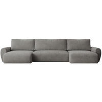 WOHNLANDSCHAFT mit Schlaffunktion Poss U grau - Grau, Textil (395/70/153cm) - Beautysofa