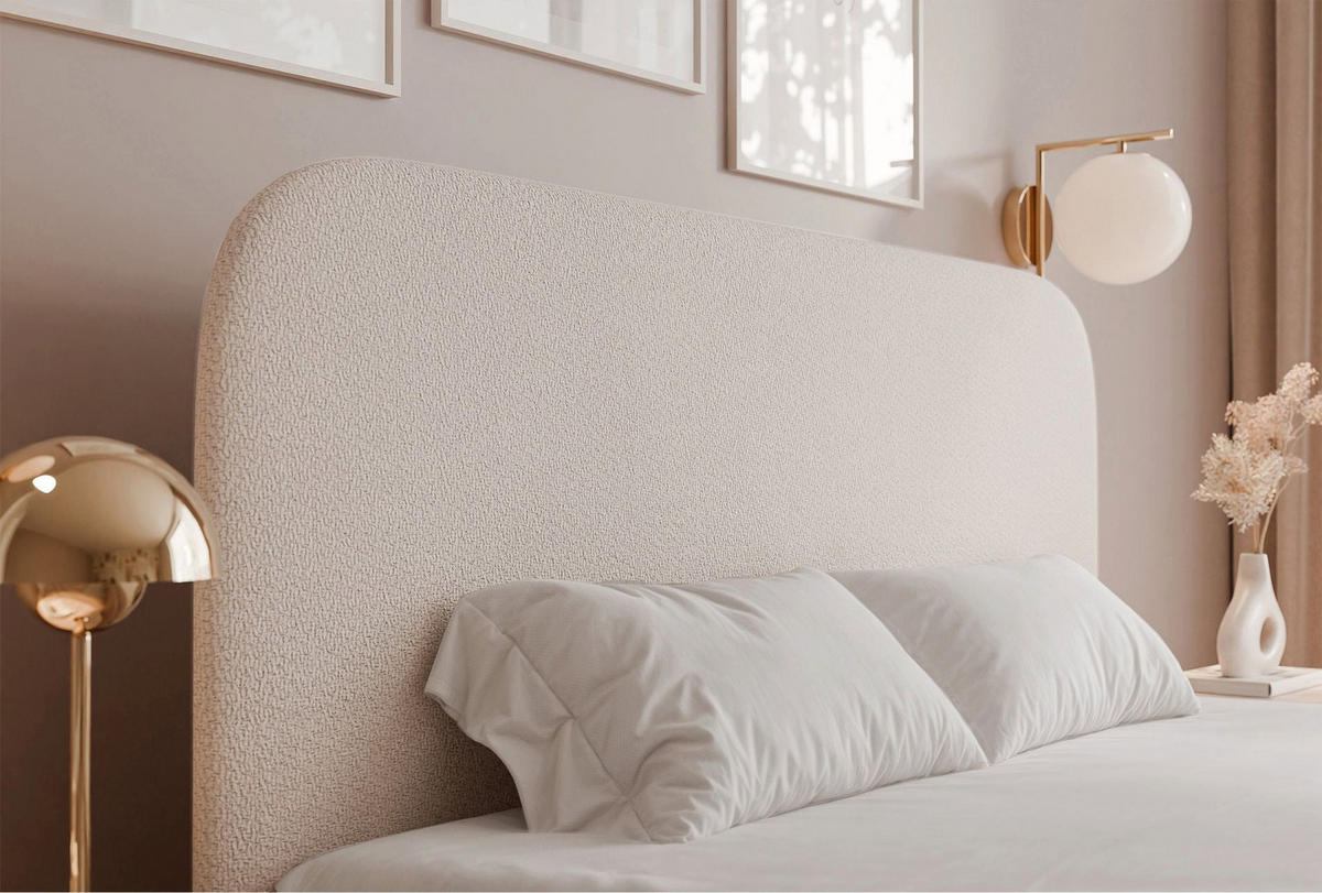 POLSTERBETT Sonvivo Hellbeige Chenille 180x200 cm - Ecru, Kunststoff/Textil (180/200cm) - Selsey