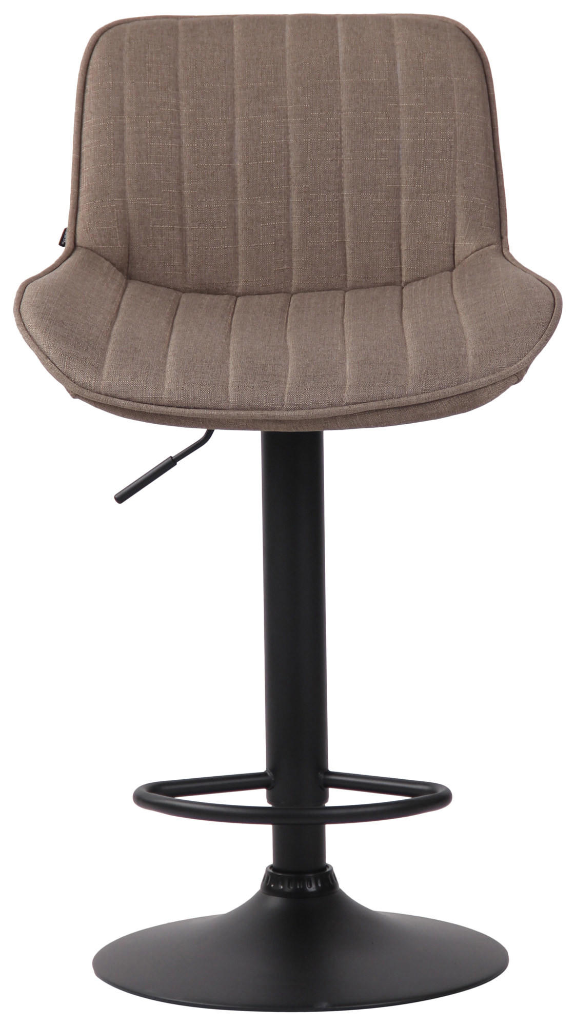 BARHOCKER Stoff taupe - Taupe/Schwarz, Textil/Metall (50/86/50cm) - CLP