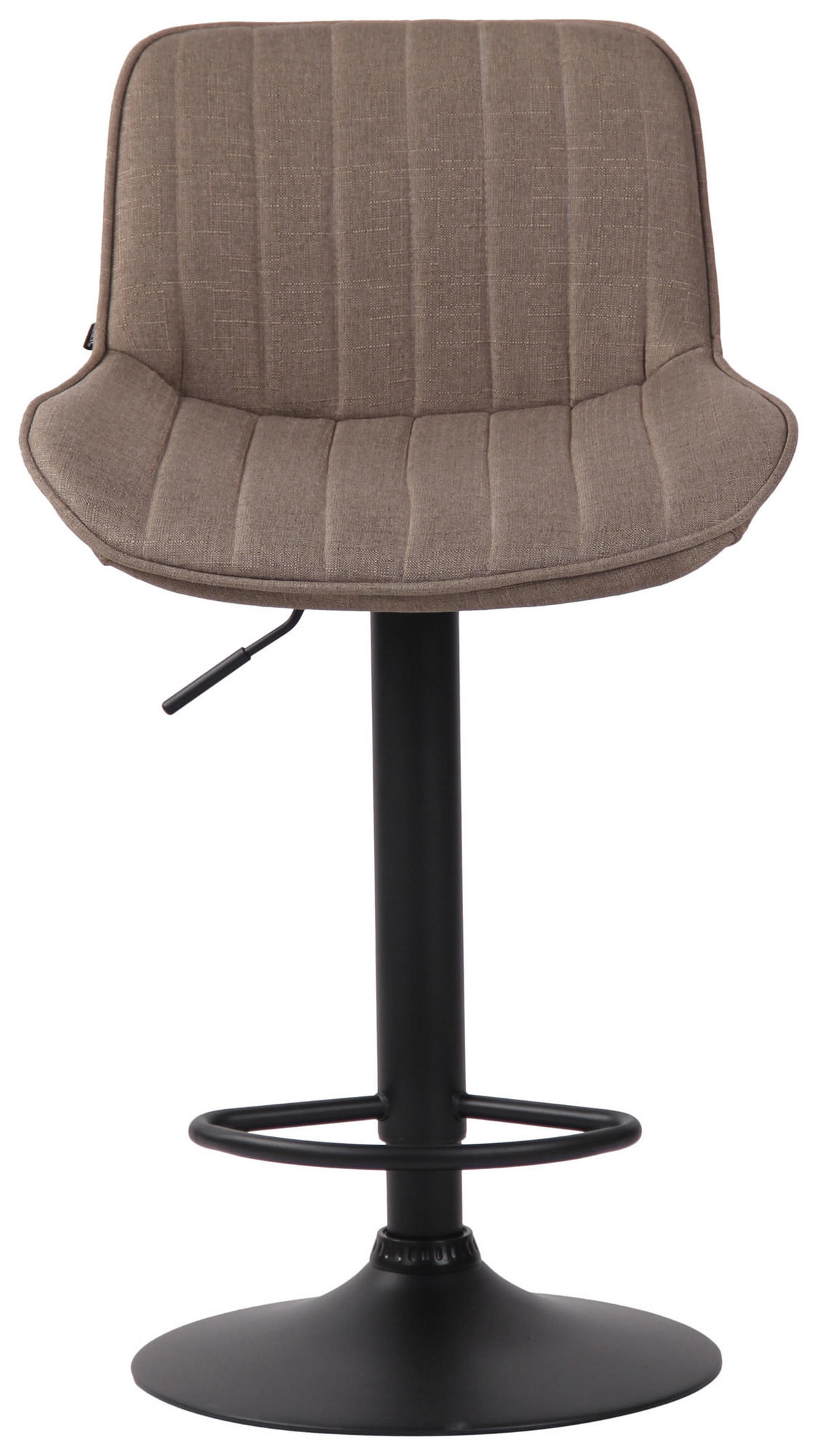 BARHOCKER Stoff taupe - Taupe/Schwarz, Textil/Metall (50/86/50cm) - CLP