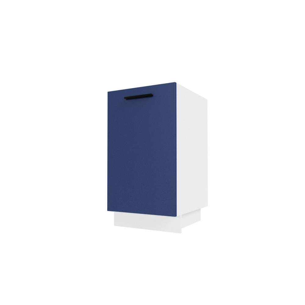 Feldmann-Wohnen Küchenunterschrank Blau, Weiß 45x82x50 cm