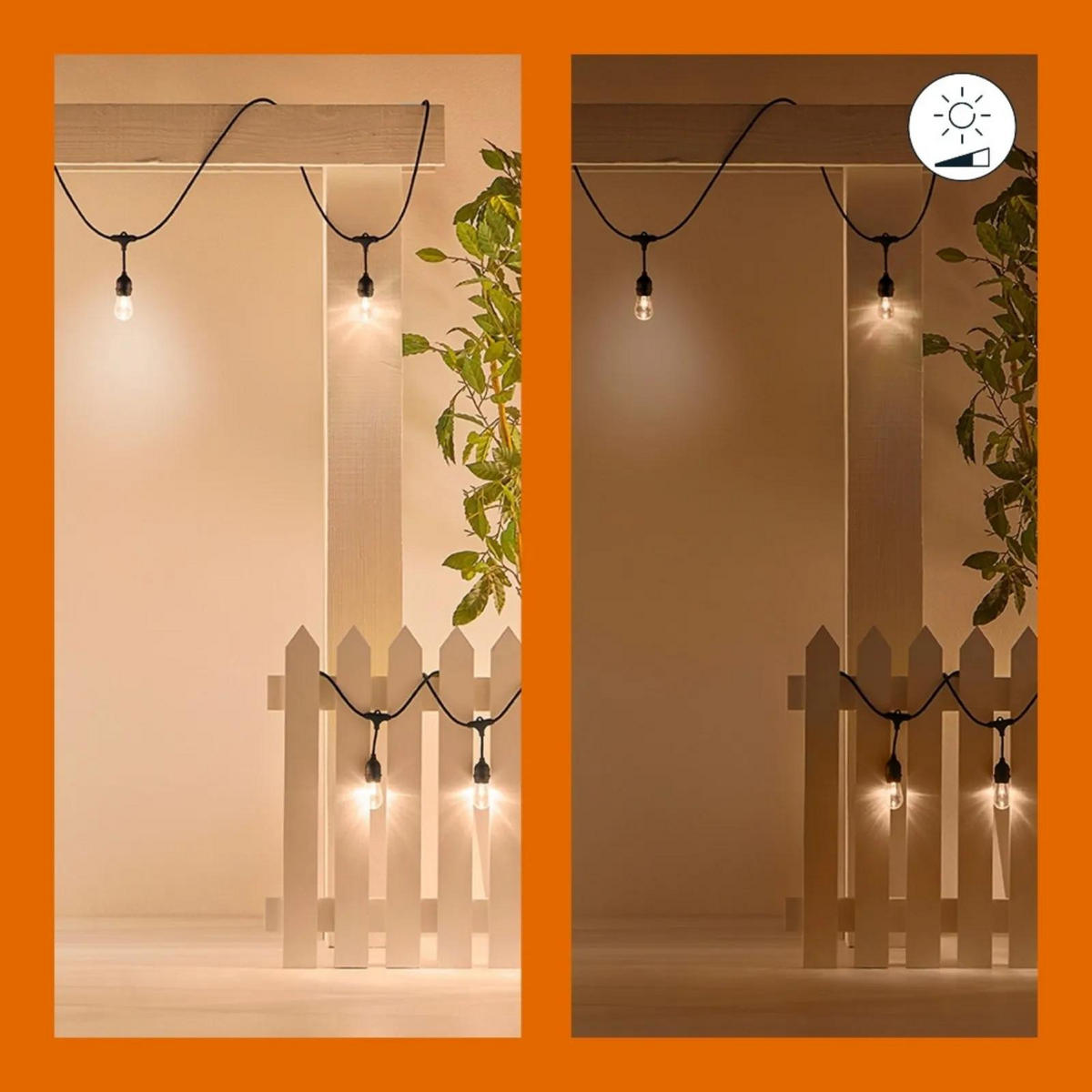 LICHTERKETTE Schwarz - Transparent/Schwarz, Kunststoff (6cm)