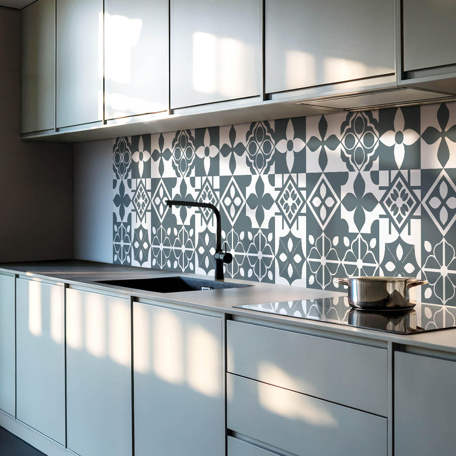 WANDPANEEL 120x60 cm selbstklebend Morenta - Dunkelblau/Weiß, Kunststoff (60/1.6/120cm) - Wallfluent