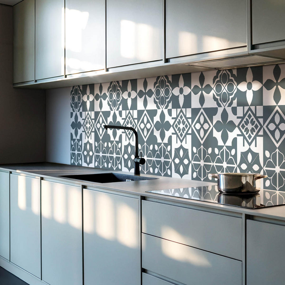 WANDPANEEL 120x60 cm selbstklebend Morenta - Dunkelblau/Weiß, Kunststoff (60/1.6/120cm) - Wallfluent