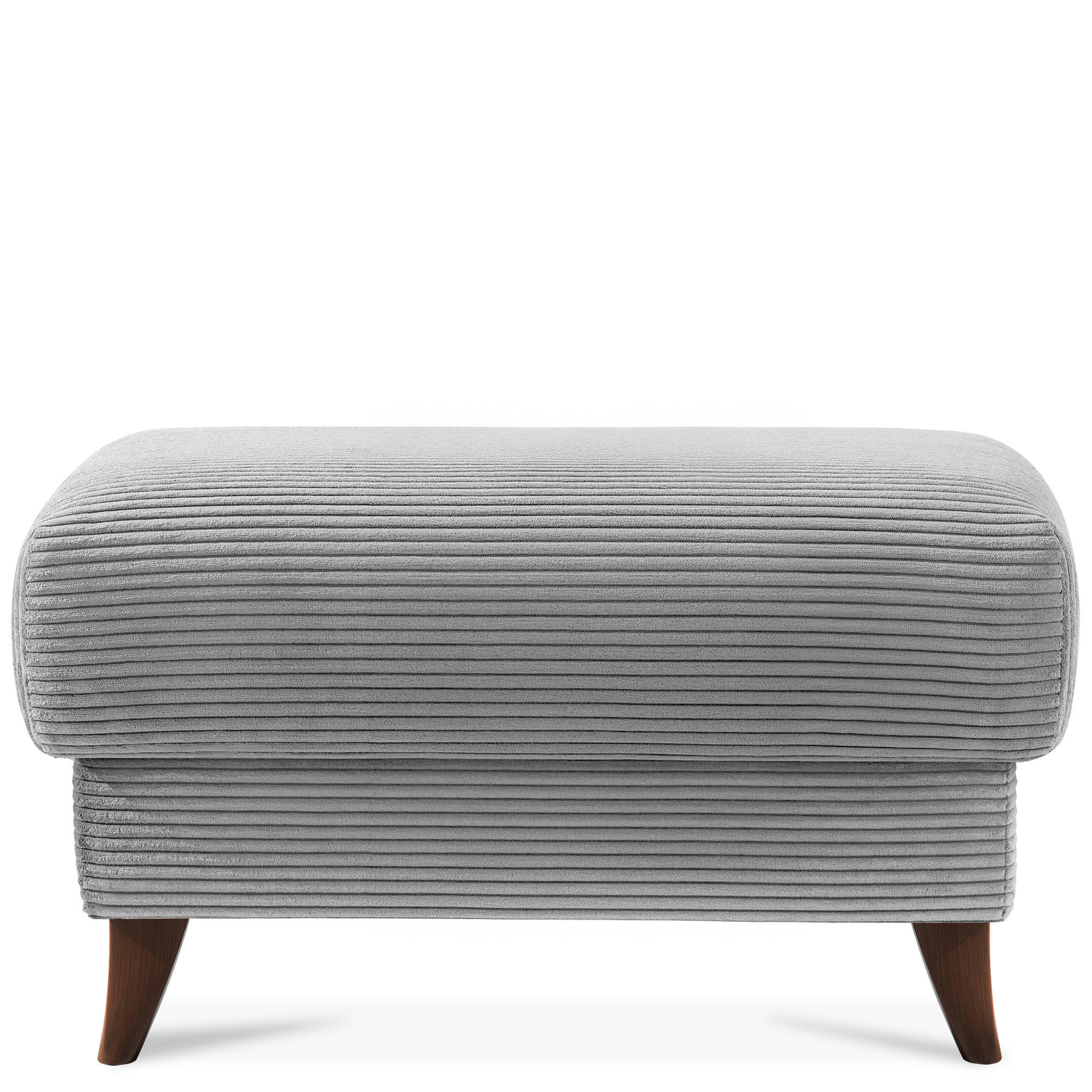 HOCKER GUSTAVO II, Hellgrau - Hellgrau/Braun, Holz/Holzwerkstoff (92/49/92cm) - KONSIMO®