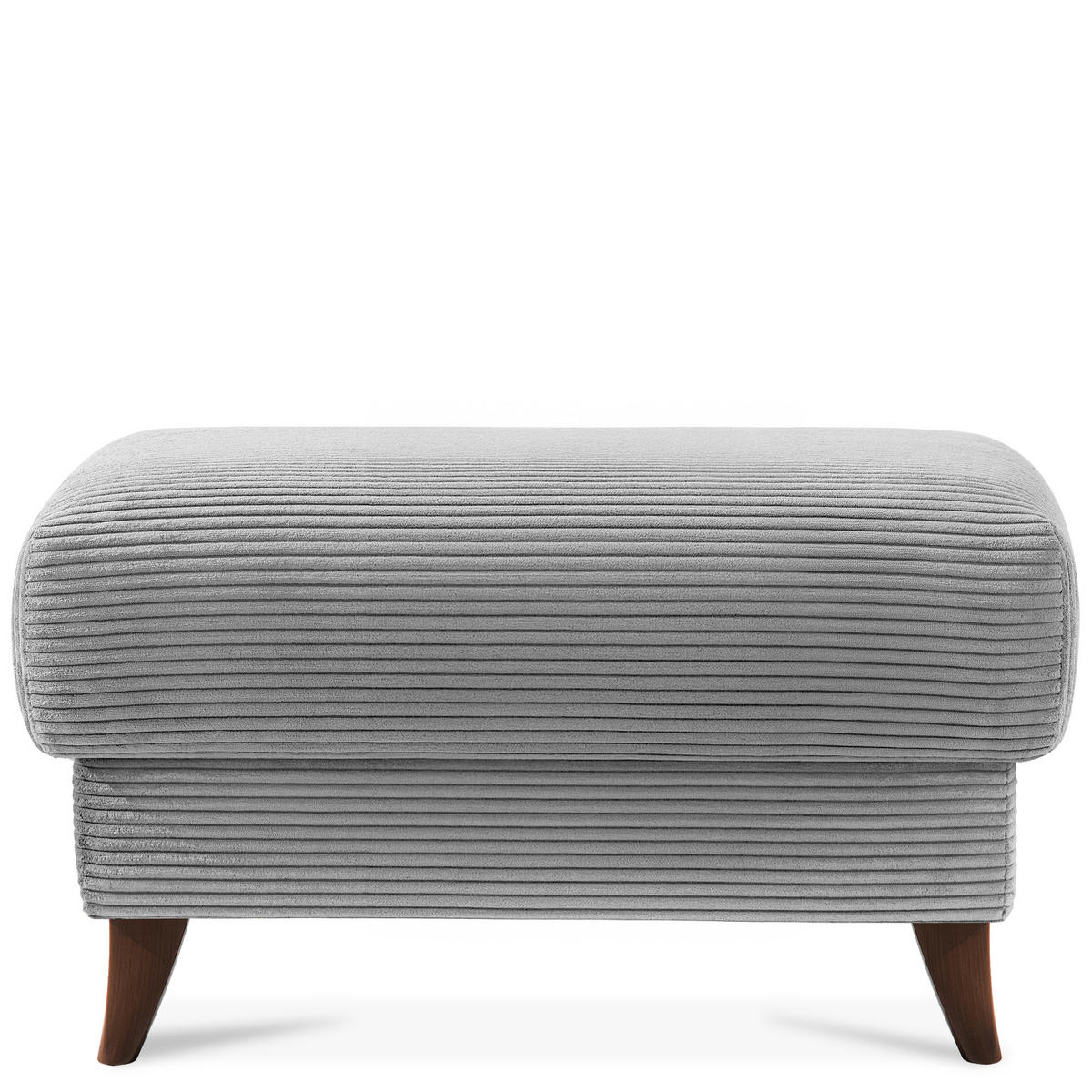 HOCKER GUSTAVO II, Hellgrau - Hellgrau/Braun, Holz/Holzwerkstoff (92/49/92cm) - KONSIMO®