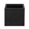 BLUMENTOPF schwarz quadratisch 30/30/28 cm Paros - Schwarz, Naturmaterialien (28cm) - Beliani