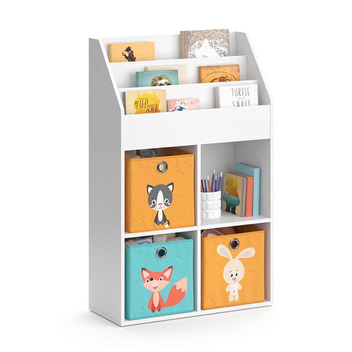 BÜCHERREGAL Luigi Weiß 72 x 114.2 cm - Weiß, Holzwerkstoff (72/114.2/31.2cm) - Vicco