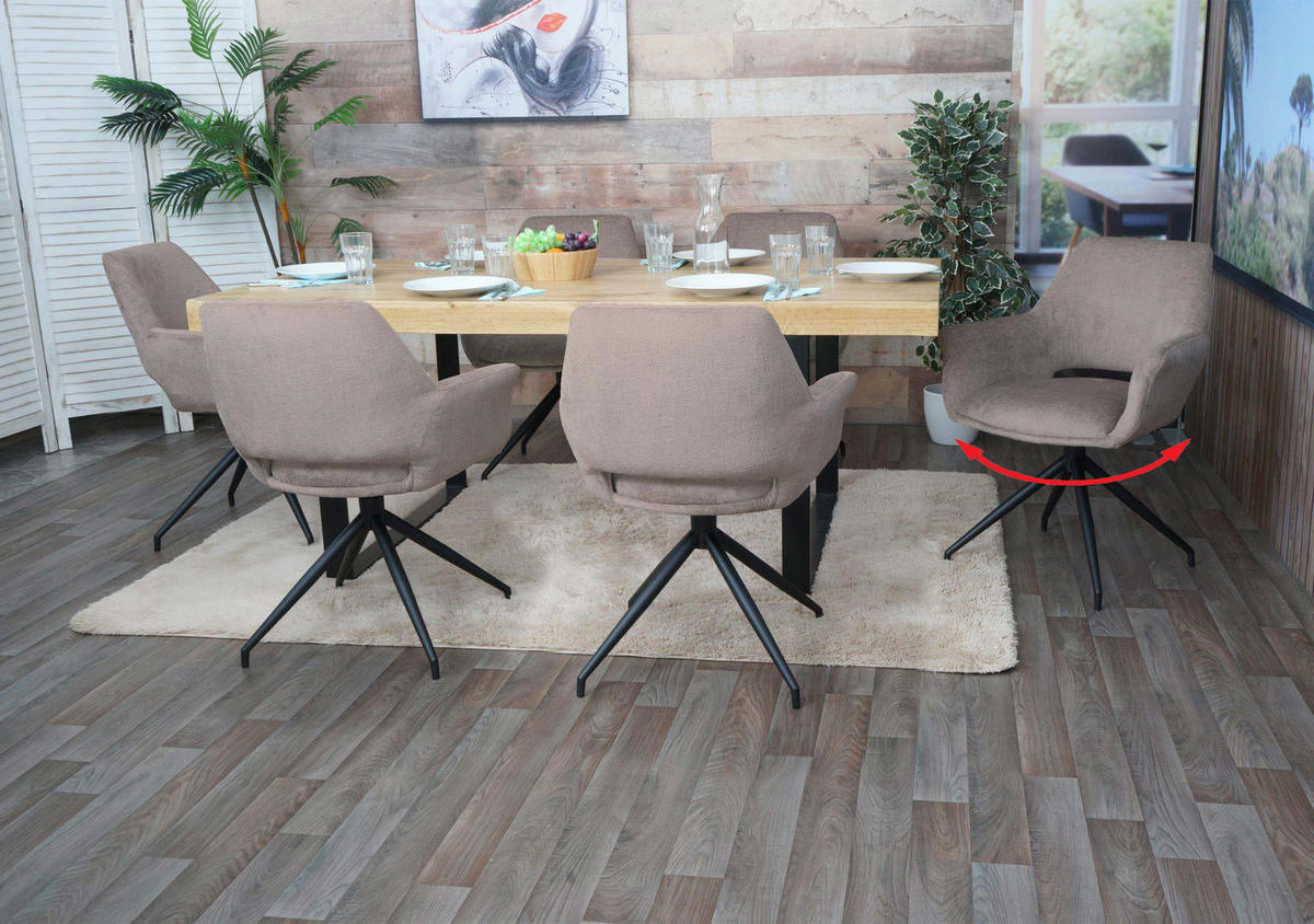 JEDÁLENSKÁ stolička taupe - taupe, textil (65/86/60cm) - MCW