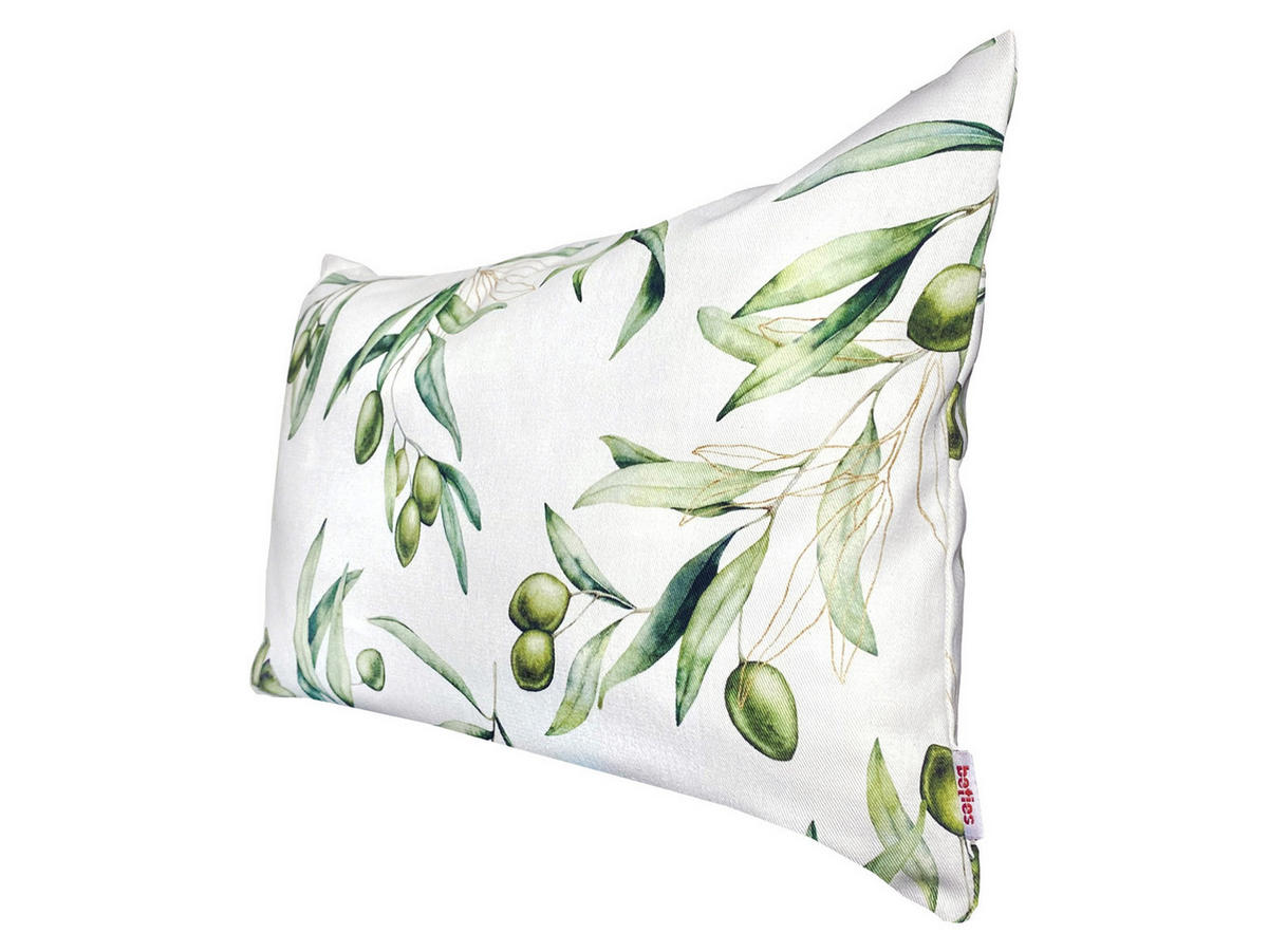 KISSENHÜLLE Italy Collection Oliven 30/50 cm - Ecru/Multicolor, Textil (30/50cm) - beties Heimtextil