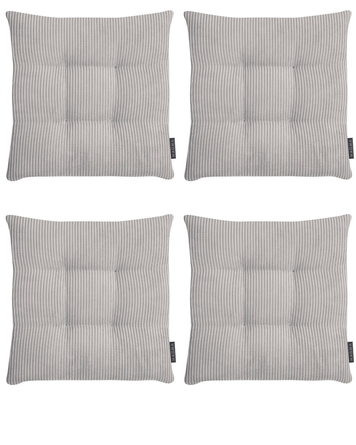 STUHLKISSEN 4er Set Inga - Grau, Textil (35/35/5cm) - Magma Heimtexx