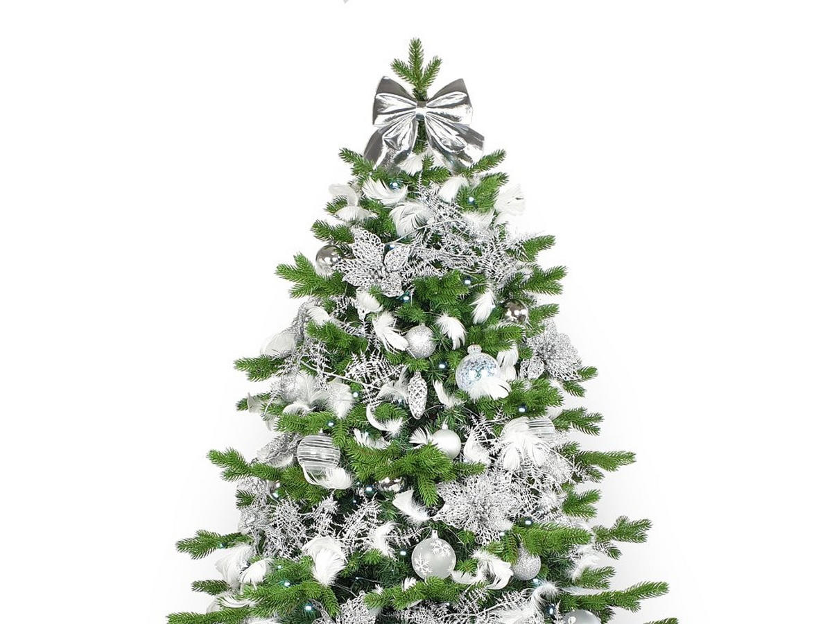 WEIHNACHTSORNAMENTE 6er-Set Ornamente Tannenzapfen silber Mix 9 cm - Silberfarben, Kunststoff (9/9/9cm) - LAALU