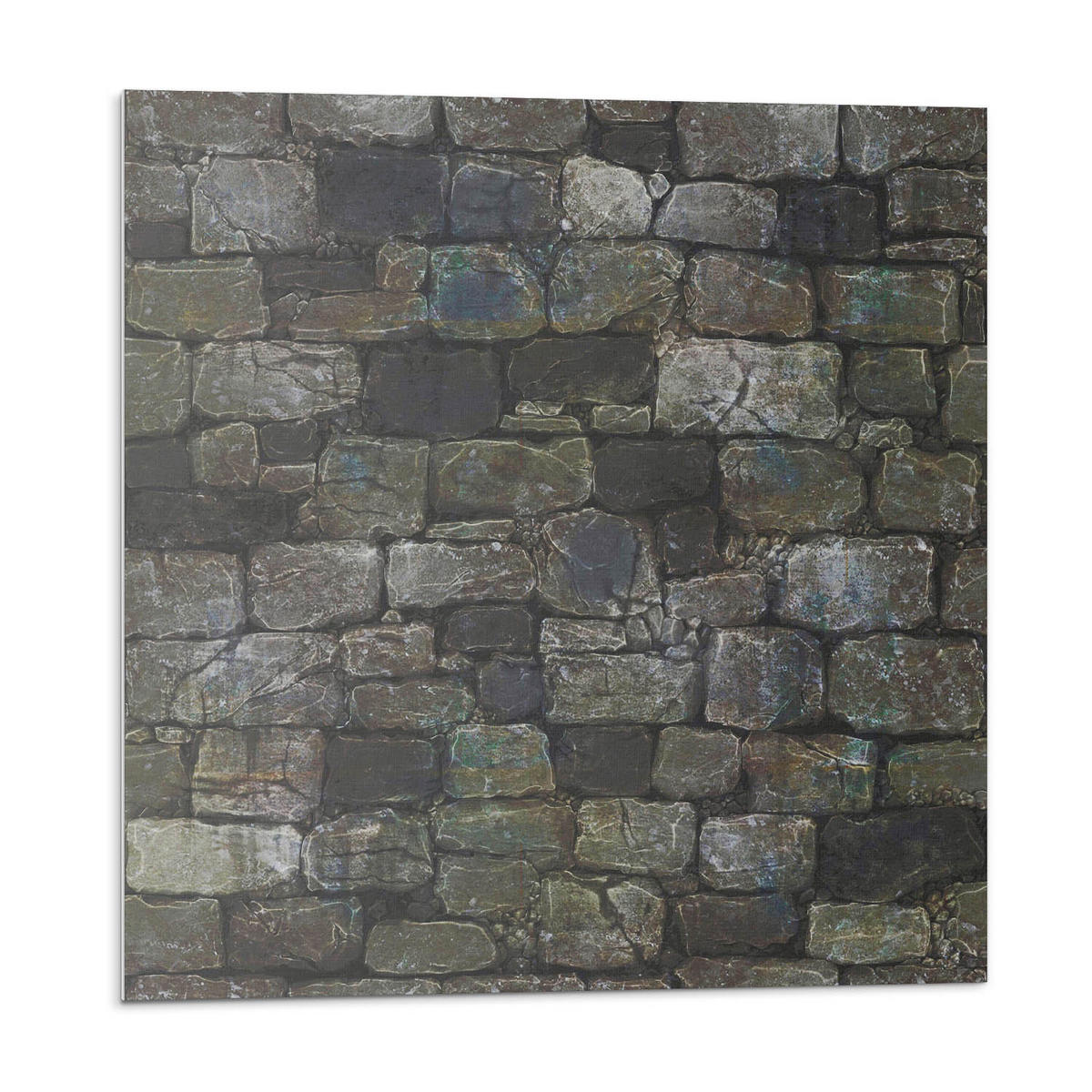 WANDPANEEL 9 Stück 30x30 cm selbstklebend Rocassa - Dunkelgrau, Kunststoff (30/1.6/30cm) - Wallfluent