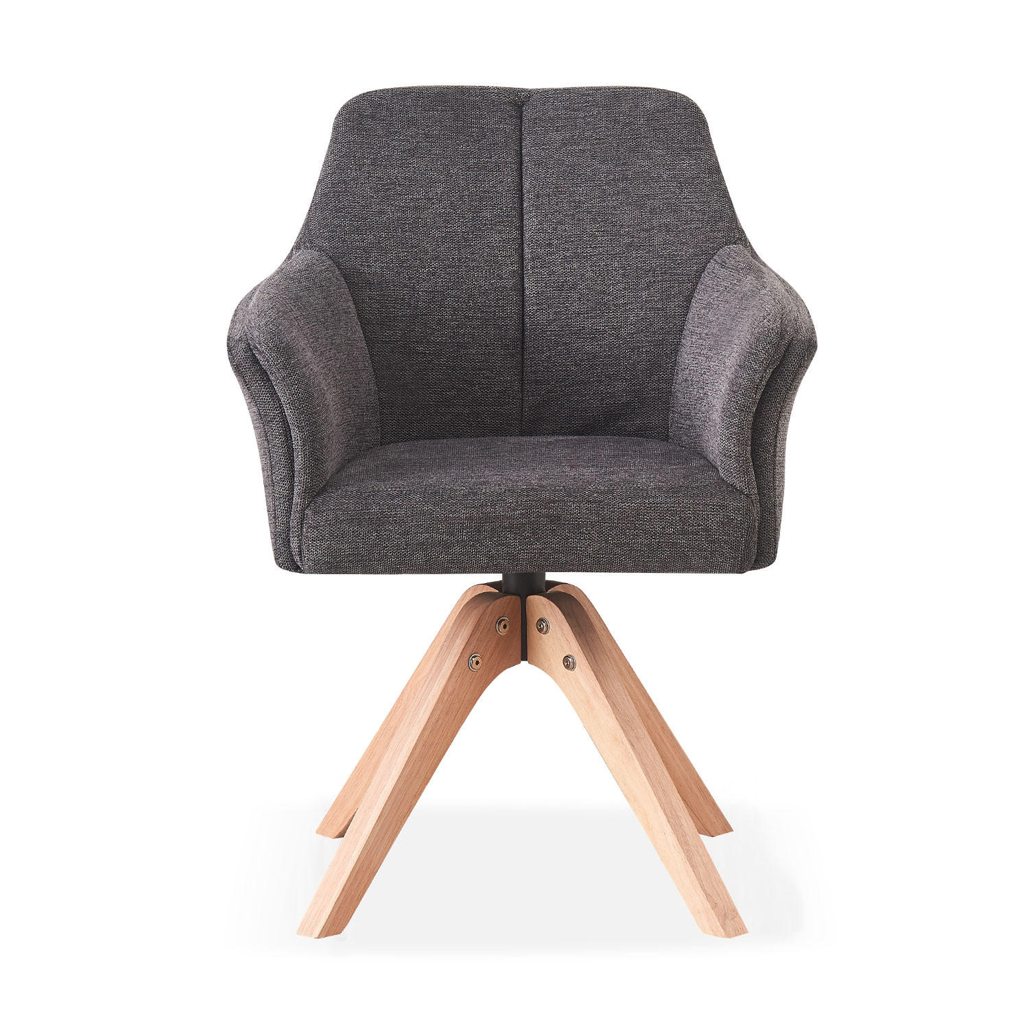 ARMLEHNSTUHL DAISY Anthrazit - Anthrazit, Holz/Textil (63/85/64cm) - B&D Home