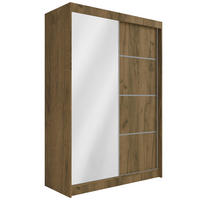 KLEIDERSCHRANK PAOKI - 120 cm - Braun - Braun, Holzwerkstoff (120/215/61cm) - ALTDECOR