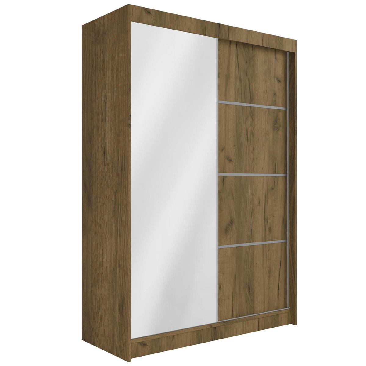 KLEIDERSCHRANK PAOKI - 120 cm - Braun - Braun, Holzwerkstoff (120/215/61cm) - ALTDECOR